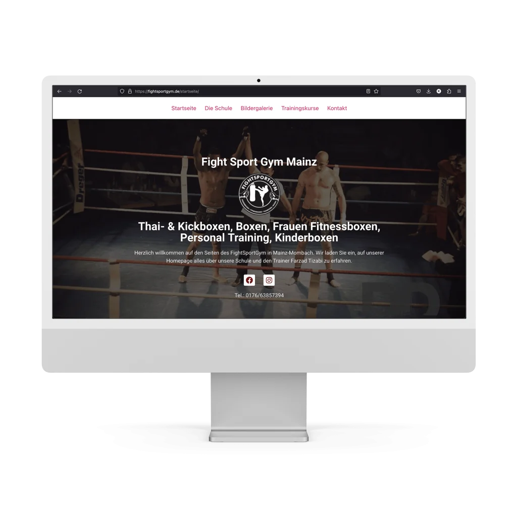 Fightsportgym Webseite, Webdesign, Webdesign Mainz, Webseiten erstellen, Webseiten verbessern, Webseit darstellung
